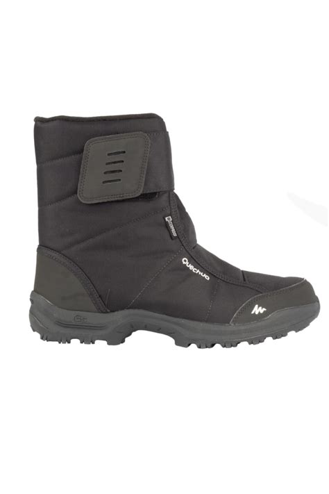 erkek ayakkabı kar ayakkabısı siyah sh100 warm quechua